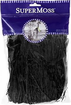 SuperMoss 30111 Raffia, Black, 2oz