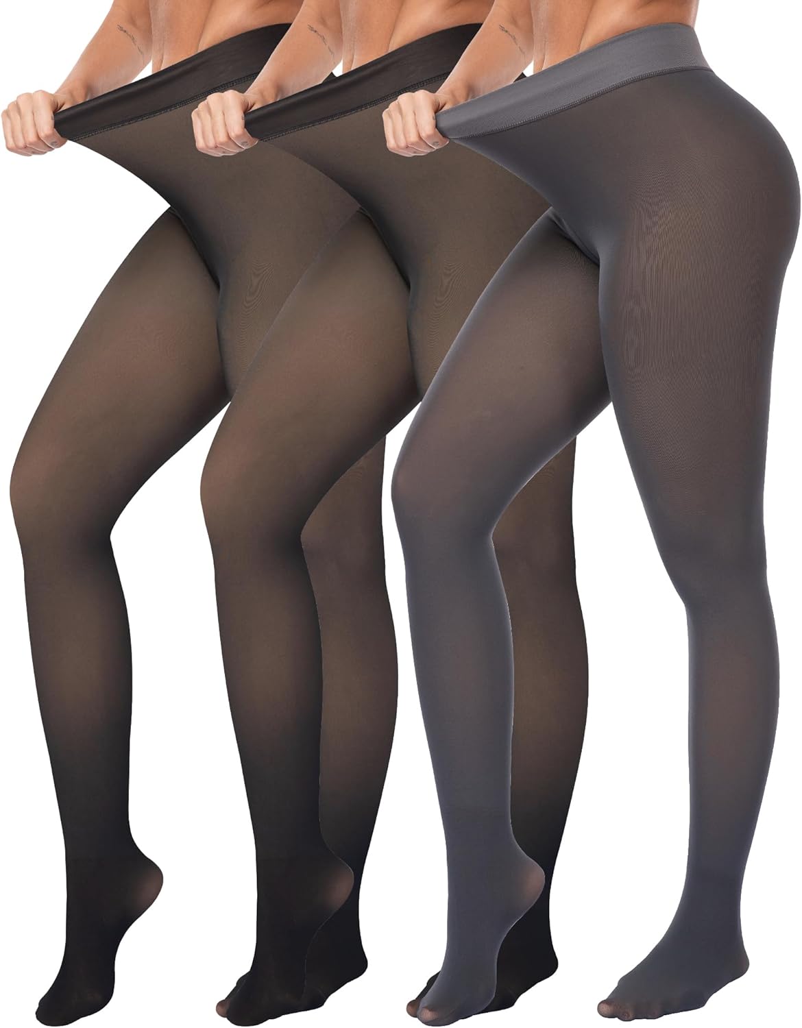ATHVOTAR Fleece Lined Winter Tights Women - Thermal Warm Opaque Pantyhose Thick Sheer Leggings