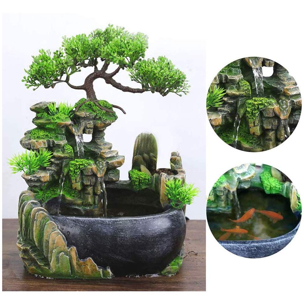 Zimmerbrunnen Klein MNJR Zimmerbrunnen Mit LED Bele Produktbild-Vorschau 13