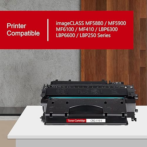 Miniatura 2 de Cartucho de tóner negro 119 II de alta capacidad (paquete de 1) PINOS compatible con CRG119 II Toner repuesto para impresora Canon 119 II Toner