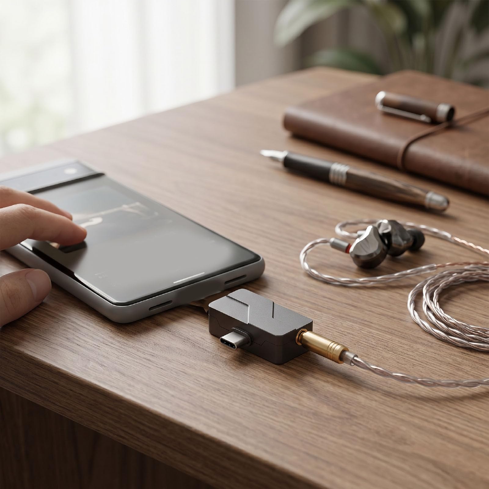 CCYLEZ Amplificador de Auriculares DAC USB C 384KHz 32bit, para Escenario de de Alta Fidelidad