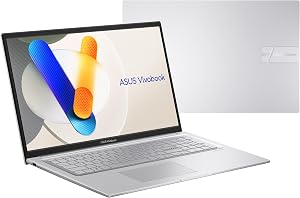 ASUS Vivobook 17 Laptop, 17.3” Full HD Display, Intel Core 5 Processor 120U, Intel Graphics, 16GB RAM, 512GB SSD, Fingerprint, Windows 11 Home, Cool Silver, X1704VAP-AS51-CA