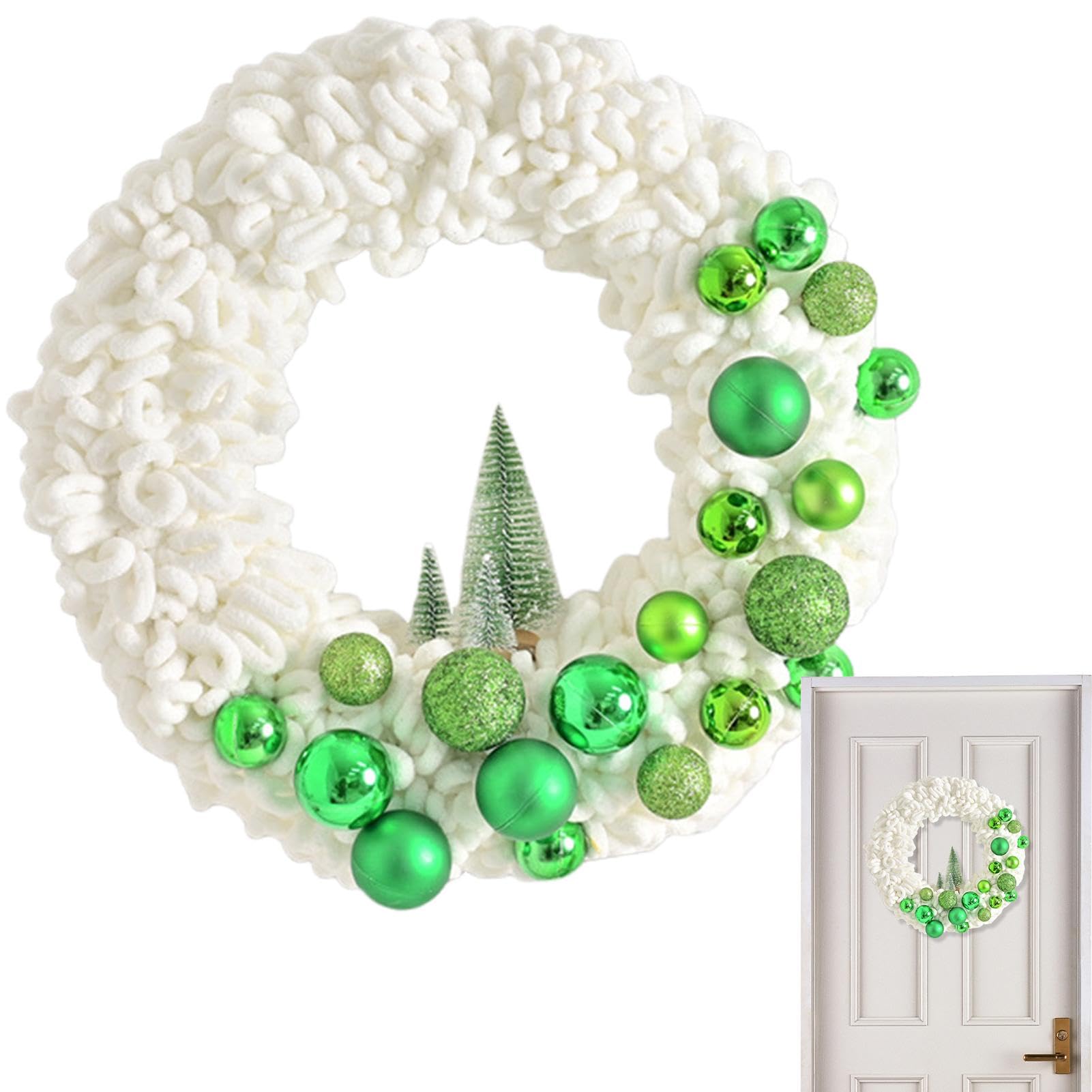Couronne de Noël douce : décoration chaleureuse et intime pour porte d'entrée