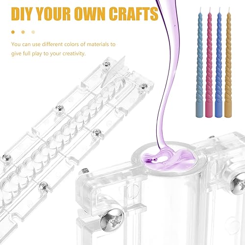 Miniatura 8 de ARTIBETTER Molde de vela cónica en espiral: Moldes de vela de acrílico para hacer velas, pilar, vela, cilindro, fabricación de velas, molde para