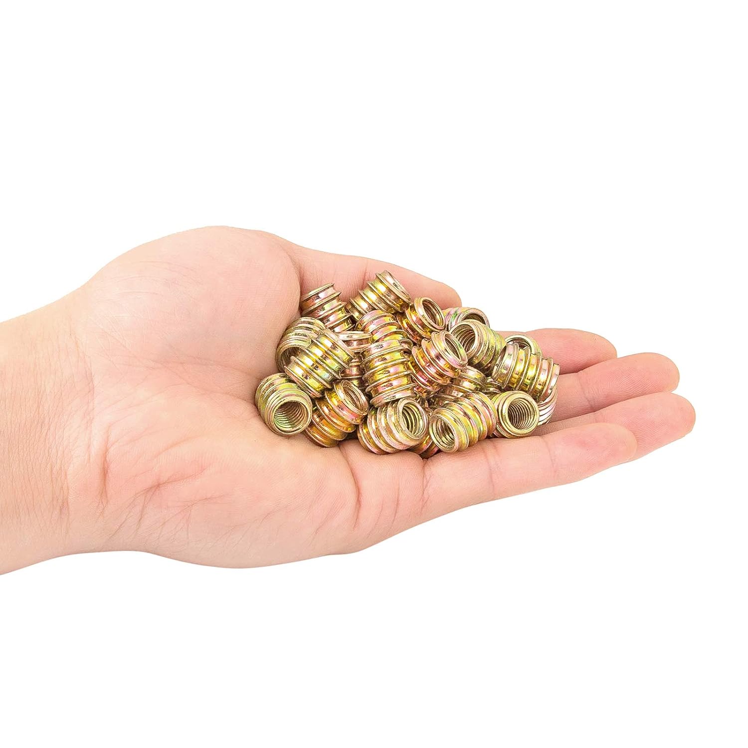 M8x25mmFlush PGMJ 80 Pieces M8 Flush Nut Inserts Wood Bolt Furniture Headless Screw in Nut