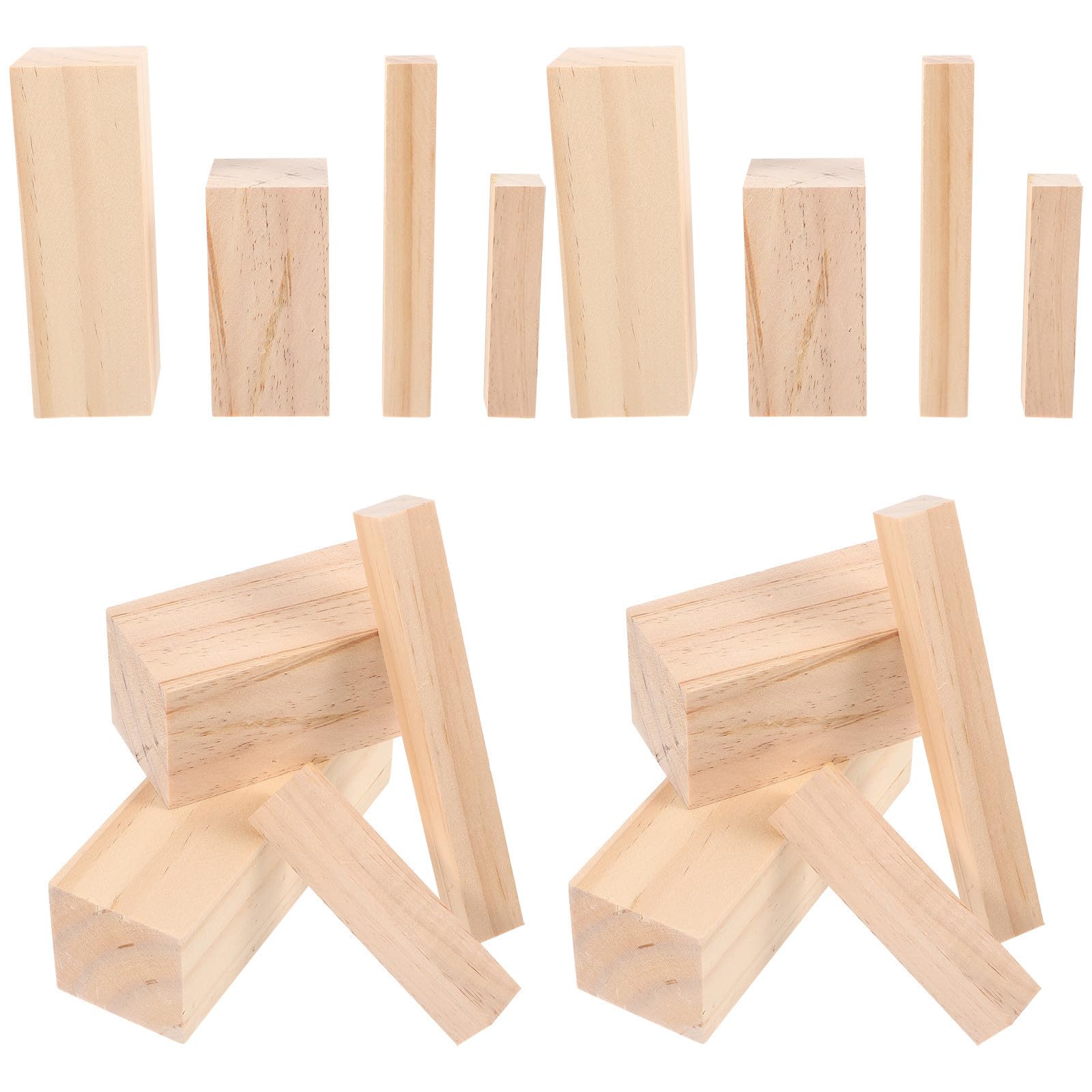 16 Piezas Bloques de Madera para Tallar, Maciza