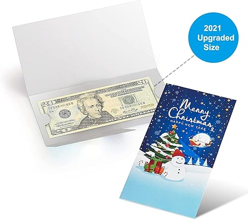 Miniatura 2 de Paquete de 30 tarjetas de regalo de Navidad en 5 bonitos diseños festivos, tarjetas de felicitación de Navidad con sobres, soporte para dinero con