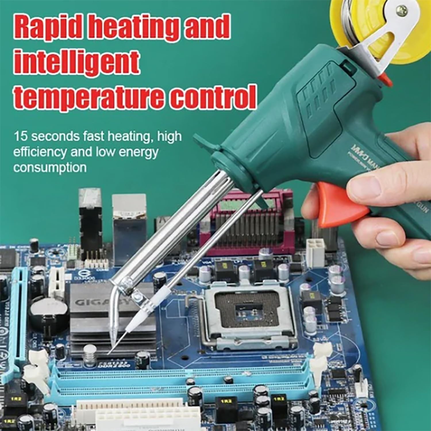 Ensemble de fer à souder multifonction, pistolet à souder à chauffage externe, kit de pistolet à souder, pistolet à souder automatique amovible 60 W for la réparation de soudage électronique DIY(5-pie