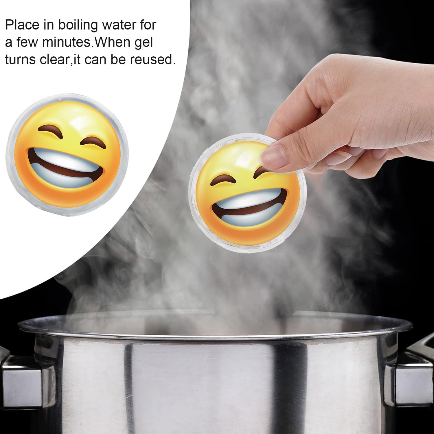 Scaldamani Riutilizzabili - A Scatto, Calore Istantaneo Fino A 55&deg;C, Copertura Morbida, Per Outdoor