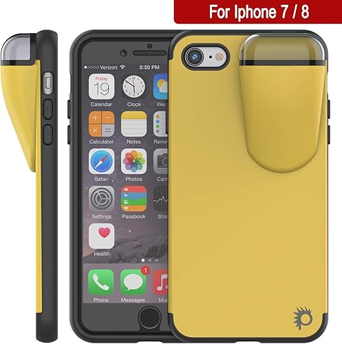 Vista 3 de Punkcase Funda de carga para iPhone 7 Airpod Funda delgada y duradera 2 en 1 diseñada para iPhone 8/7 (4.7 pulgadas) Protege tu teléfono +