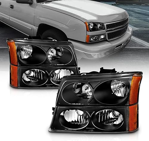 Miniatura 10 de AmeriLite - Juego de faros de camioneta con parachoques