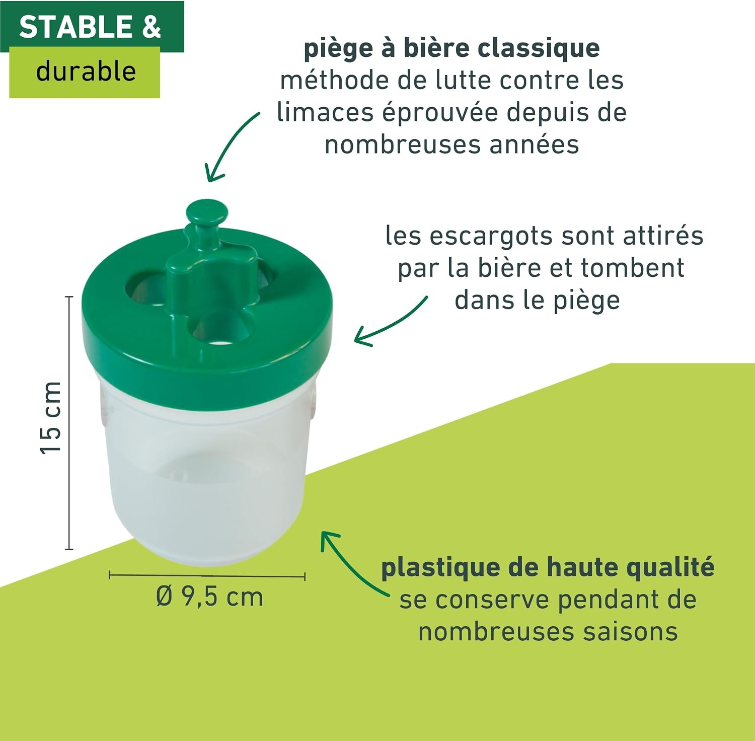 Windhager Pièges à Limaces Duo, Pièges à Limaces Escargots, Transparent, Maximum 200 ML, 02413 — vue 4