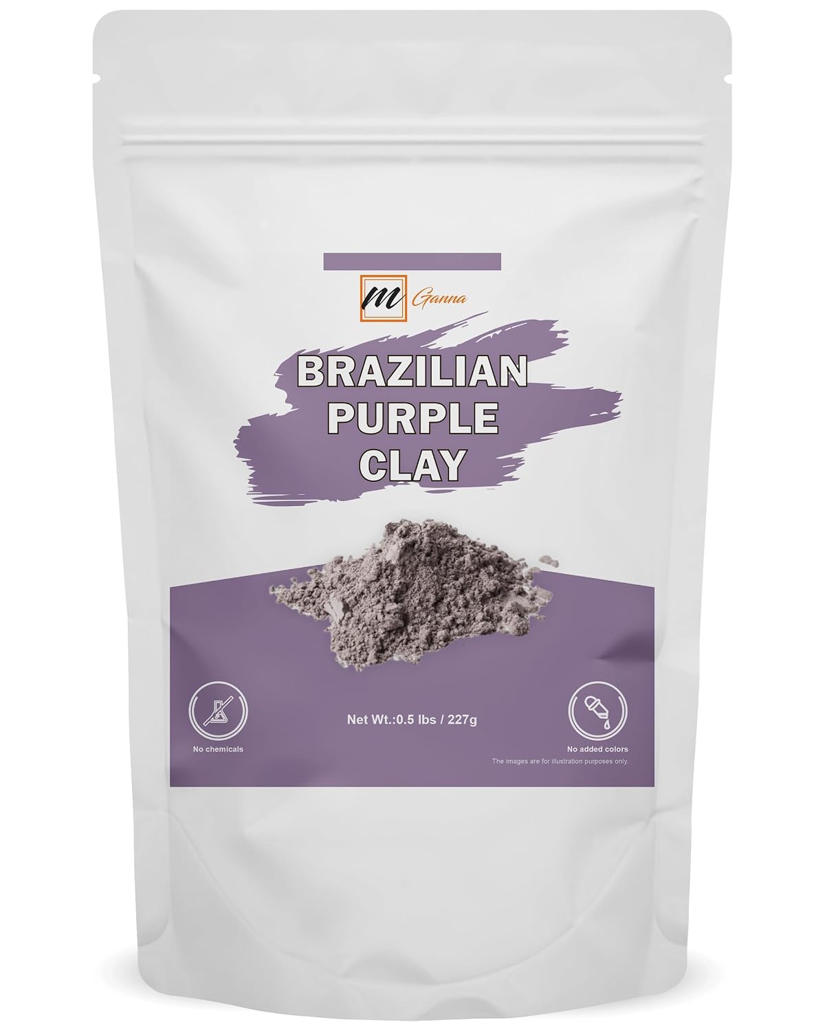 100% Natural Brazilian Purple Clay Powder - Cosmetic Ingredient