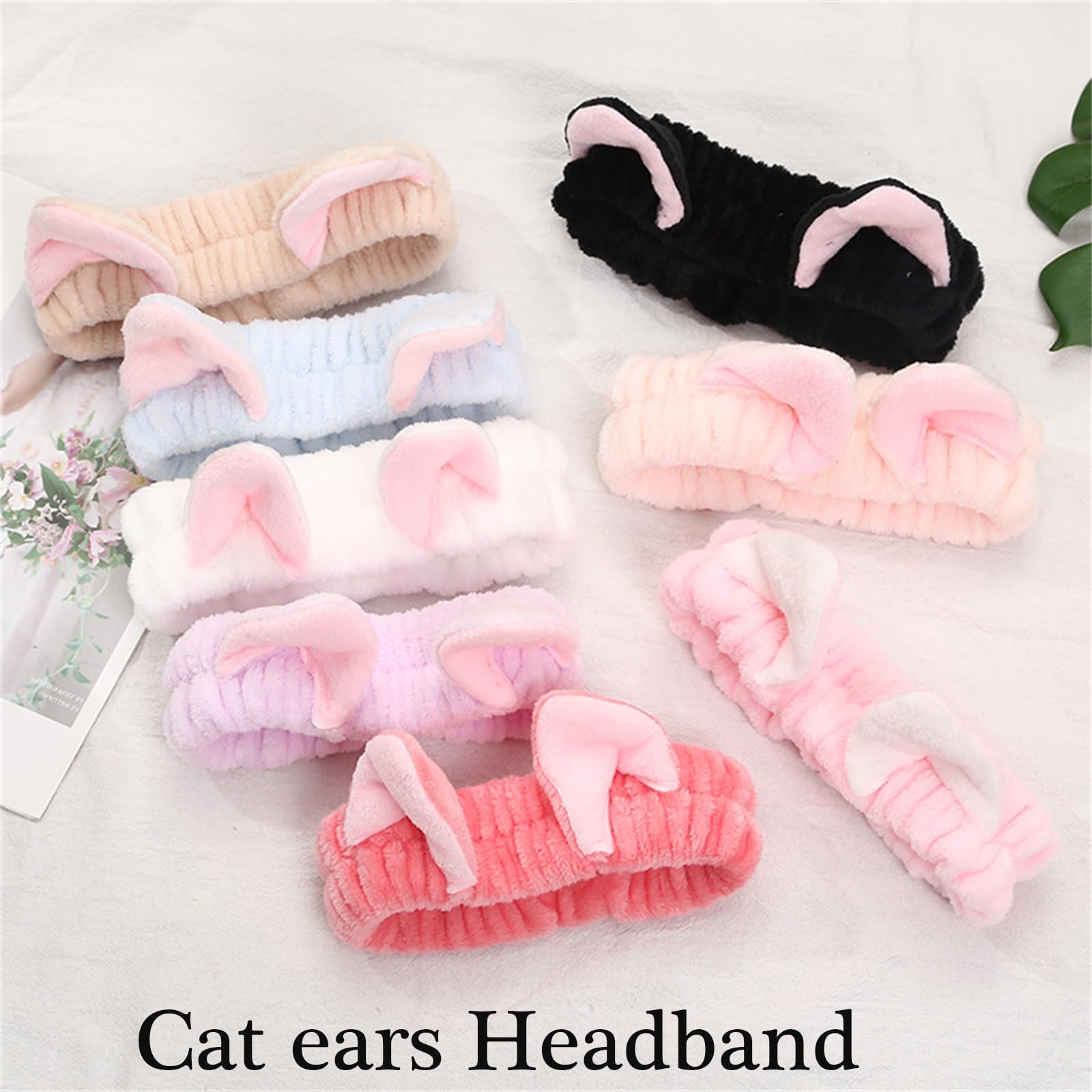 2 Fasce Per Orecchie Di Pecora, Graziose Fasce Di Peluche, Fasce Per Orecchie Di Animali Da Donna, Fasce Per Il Lavaggio Del Viso, Accessori Per Capelli Bianchi, Decorazioni Creative Per Capelli