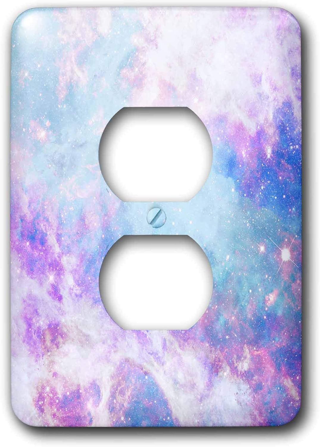 3dRose Pink and Blue Galaxy Sky Design single toggle switch