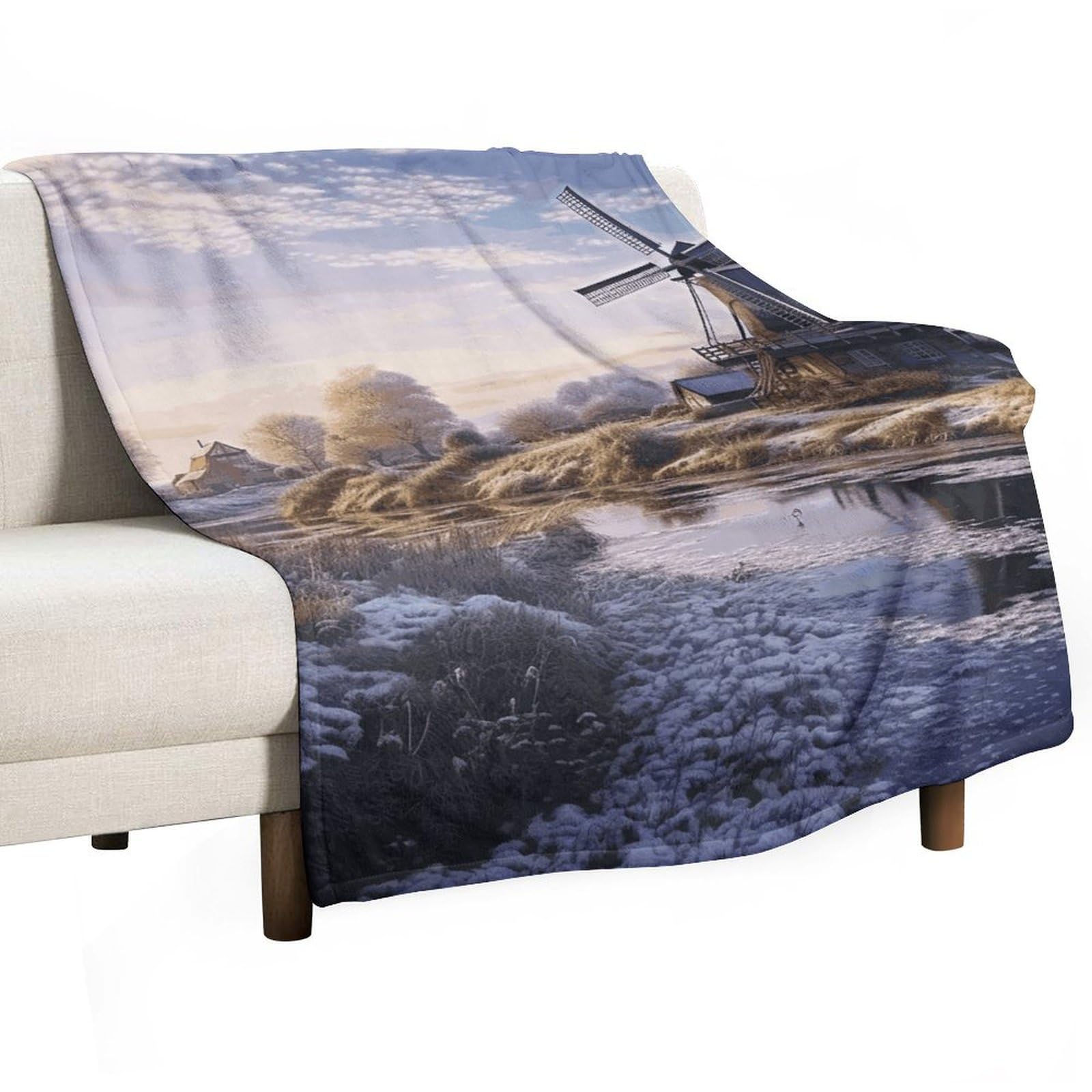 Couverture légère en flanelle anti-frissons pour nuits fraîches sur lit et canapé