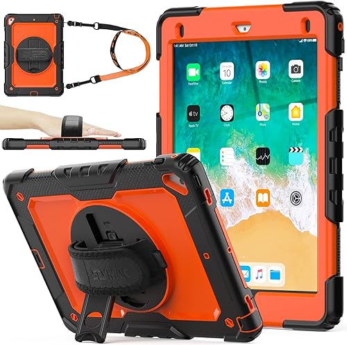 Miniatura 8 de SEYMAC stock Funda para iPad de 6  5 generación, Air 2  Pro de 9.7 pulgadas, resistente protección con protector de pantalla, con soporte para