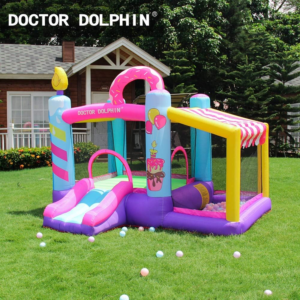 Black Friday - 80% OFF doctor dolphin Outdoor Indoor Bounce House, Inflatable Bouncy House for Kids with Blower,Jumping House Castle with Slide, Ball Pit Greatest Product doctor dolphin Outdoor Indoor Bounce House, Inflatable Bouncy House for Kids with Blower,Jumping House Castle with Slide, Ball Pit
