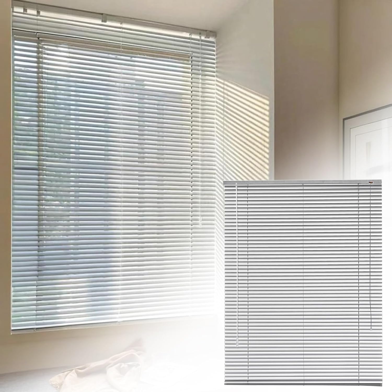 Horizontal Windows Blinds - Metal Slat Darkening Venetian Blind - Blackout Darkening Privacy Blinds for Bedroom Bathroom Living Room 30-150cm Wide(Rose)