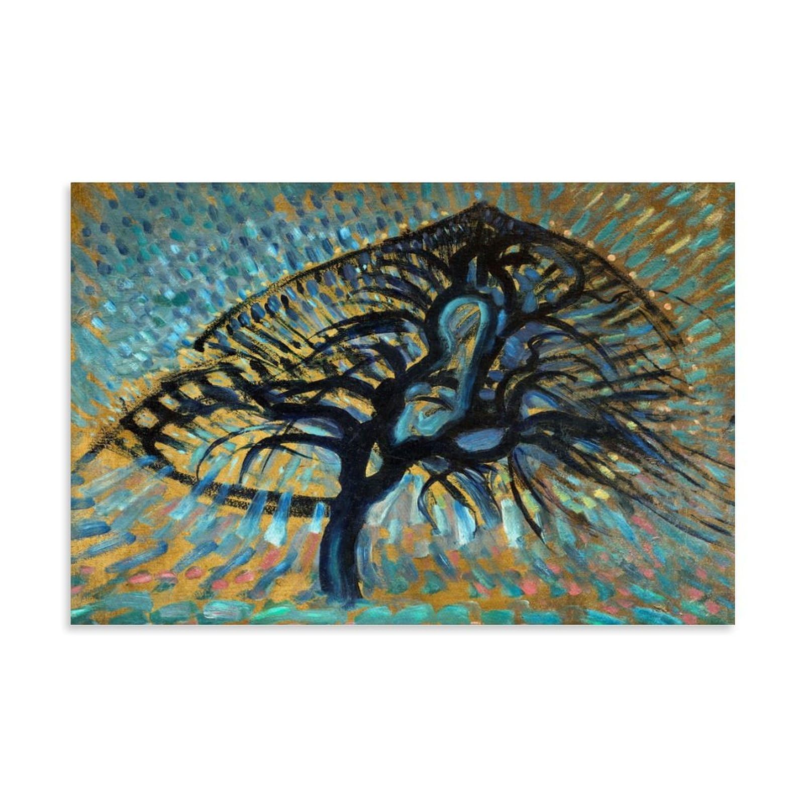 ピート・モンドリアン、『花盛りのリンゴの樹』、希少な画集より ピート・モンドリアン、『花盛りのリンゴの樹』、希少な画集より