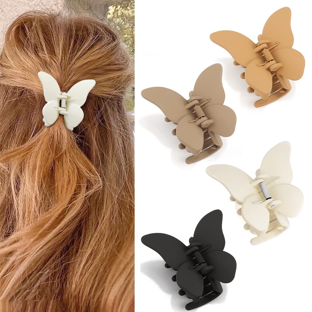 Canitor Butterfly Hair Clips Butterfly Claw Clips Hair Clips for Women Hair Clips for Thick Hair Matte Hair Clips Medium Hair Clips Big Butterfly Clips for Women Cute Hair Clips : Beauty & Personal Care