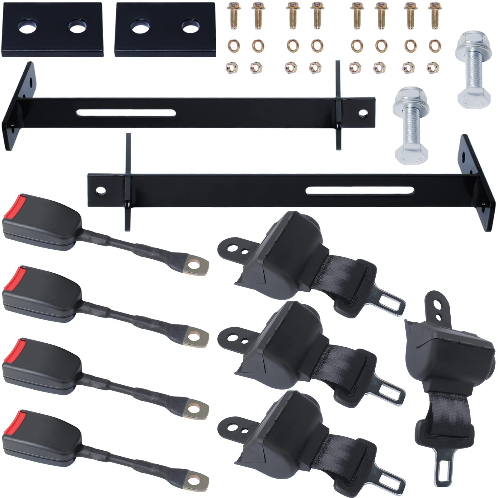 Buy Zejoot Golf Cart Seat Belts Kit 42" with 35" Bracket Fit Most Golf