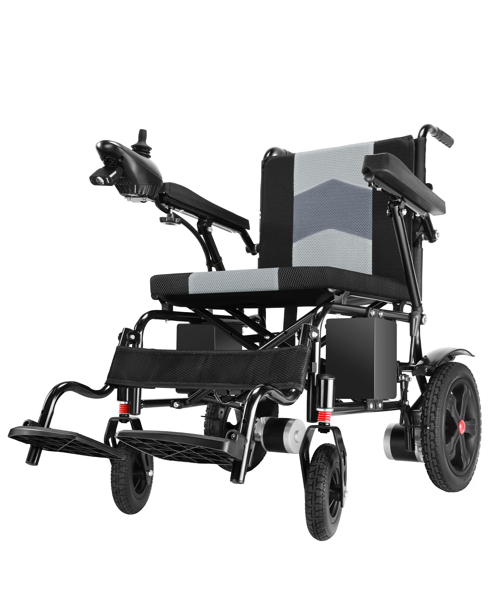 19“ Wide Seat Foldable Power Wheelchairs for Adults, 330LBCapacity (Gray)