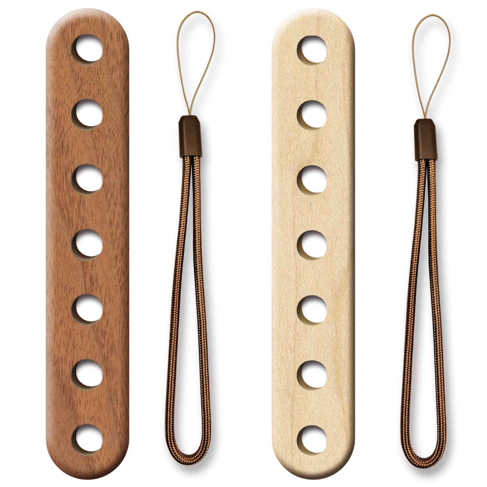 Photo 1 of 2-Pcs Wooden Knitting Yarn Divider Organizer Black Walnut & Maple Yarn Splitter for Knitting & Crochet, Smooth Finish, Easy to Use Anywhere