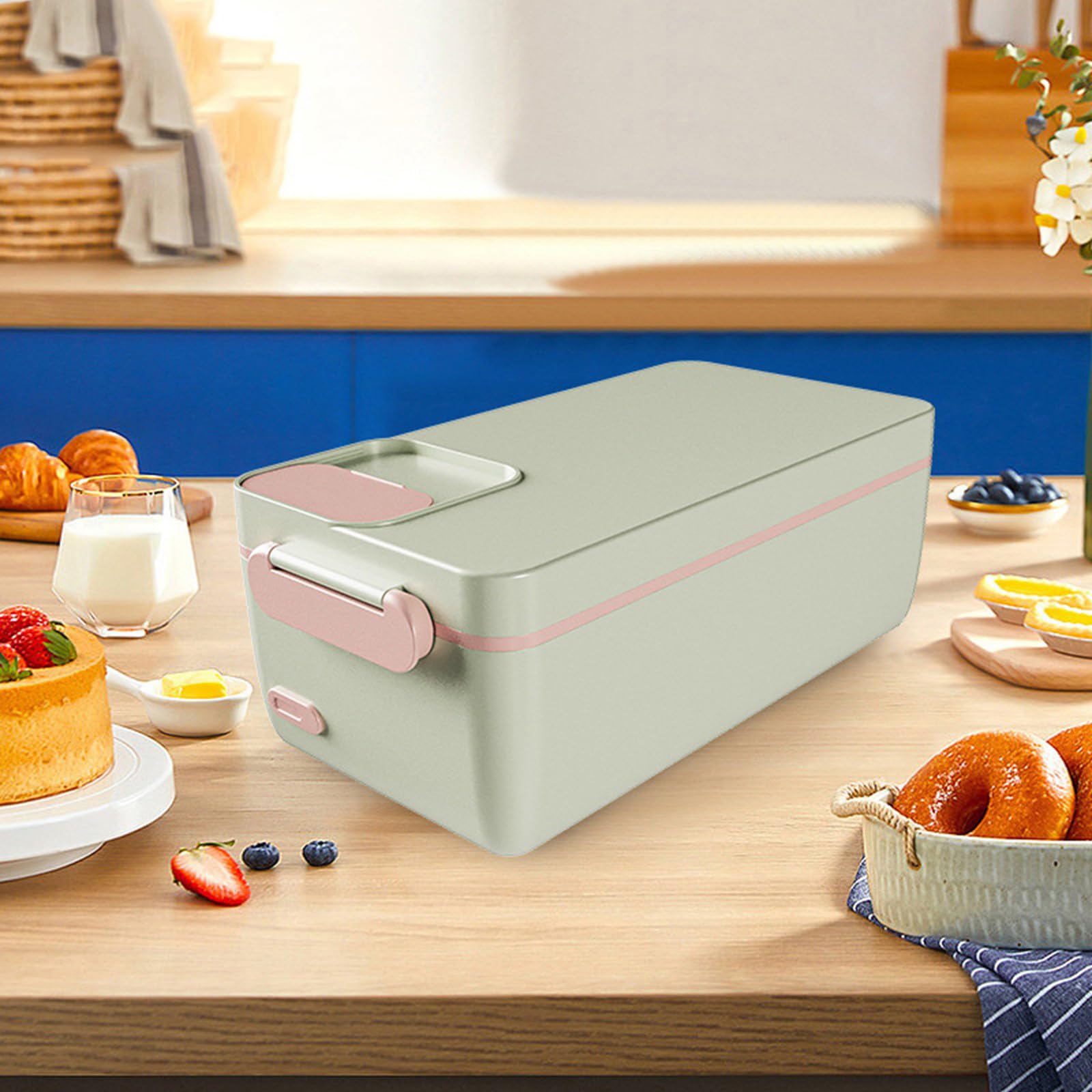 Contenitore per il pranzo elettrico in ABS, 1 L, per mantenere il cibo caldo, per studenti professionisti e viaggiatori, contenitore caldo in ABS