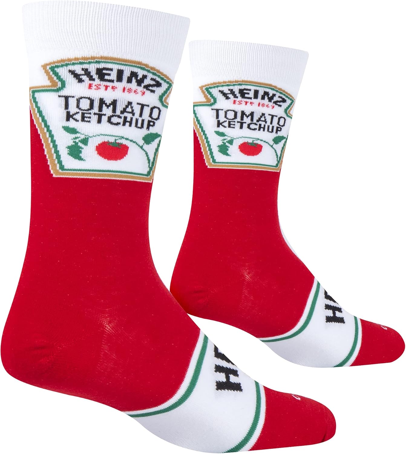 Cool Sock – Heinz Ketchup Crew Socks – Funny Food-Themed Novelty Socks – Size Large for Men & Women – Soft Cotton Blend – Fun Gift for Foodies & Snack Lovers - Image 3