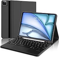 FOGARI iPad Pro 11/Air 5/Air 4 Bluetooth Billentyűzet Tok Érintőpaddal - Mágneses Vezeték Nélküli AZERTY Francia Kiosztás, Fekete 1