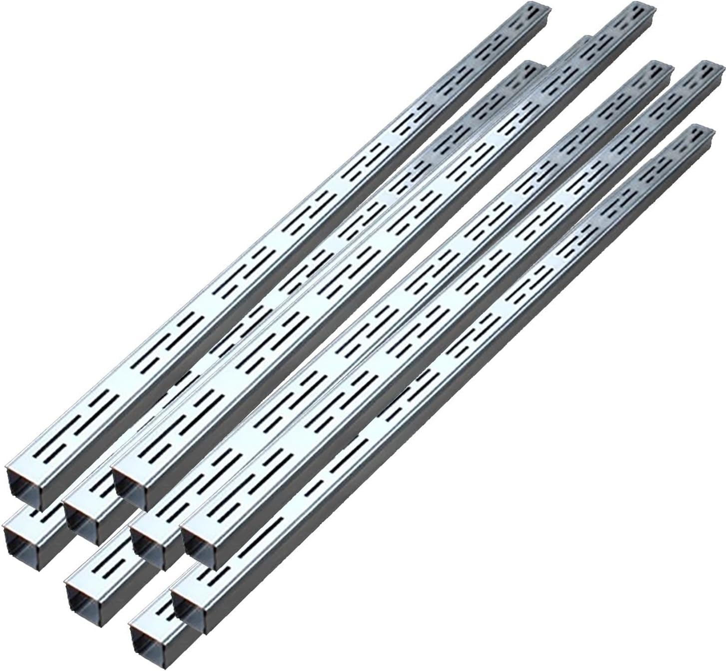 Grille Caniveau Canalisation de Drainage pour Allée (Lot 2-20) - Gouttière 100cm avec Grille INOX | Système Extérieur Jardin/Terrasse​(10 Pack,100x5x5cm/39.4x2x2in)