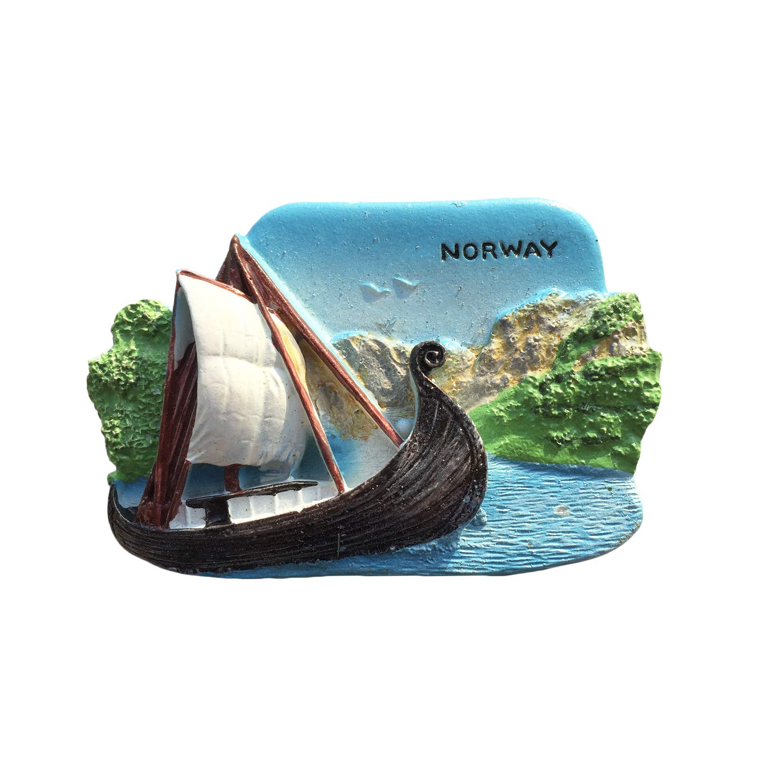 Wedarego Norway 3D Refrigerator Magnet Resin Travel Souvenirs,Handmade Home & Kitchen Decoration Fridge Magnet Collection Gift