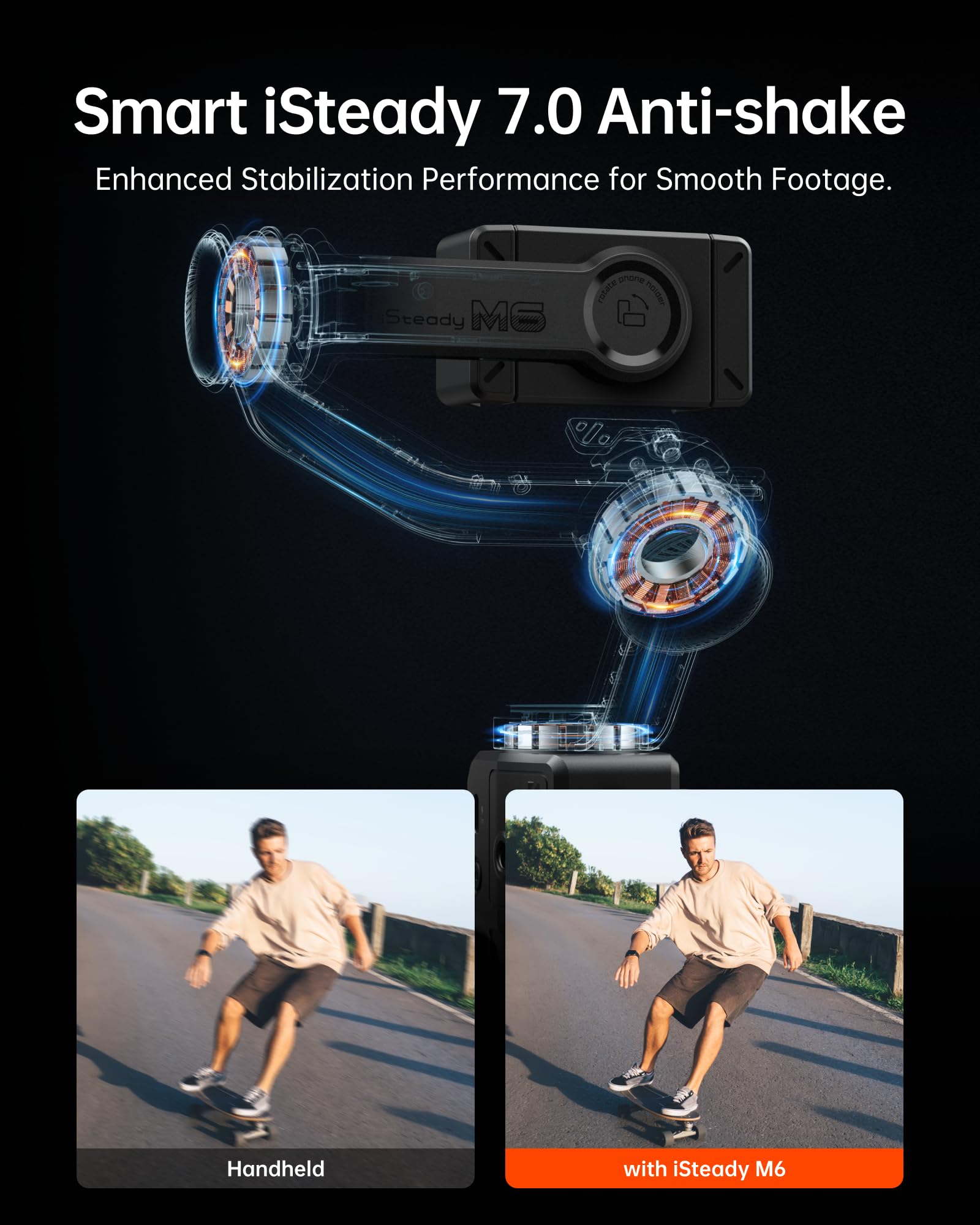 Hohem iSteady M6 Kit Smartphone Gimbal Stabilizer, Magnetic