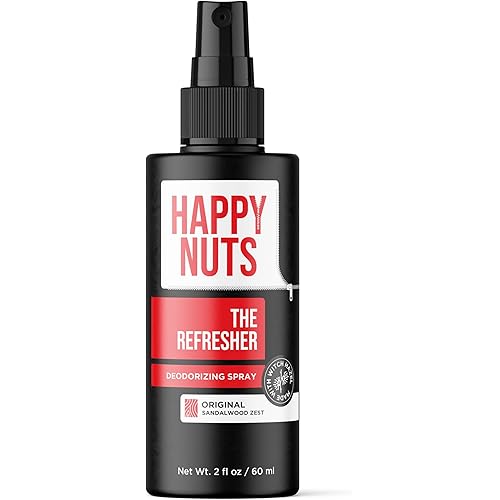 Happy Nuts The Refresher Men's Ball Deodorant Spray - Cooling, Toning, Deodorizing Body Spritz - Clean Ingredients, Ideal for Post-Trimming, Shaving & Cleansing - Groin Deodorant Spray (1 Pack)