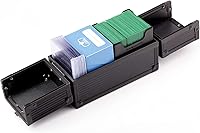 Vista 4 de Caja de dados de doble metal negro para protector de cubierta de almacenamiento de tarjetas comerciales TCG Ultra Pro Sleeve MTG Magic FaB YGO