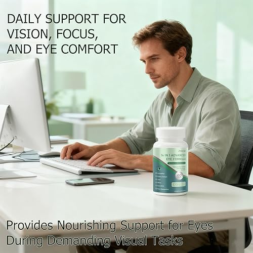 Miniatura 8 de 14-in-1 Advanced Eye Vitamin Supplement with Lutein, Zeaxanthin, Bilberry Extract & Zinc for Adults - Supports Vision, Macula & Blue Light