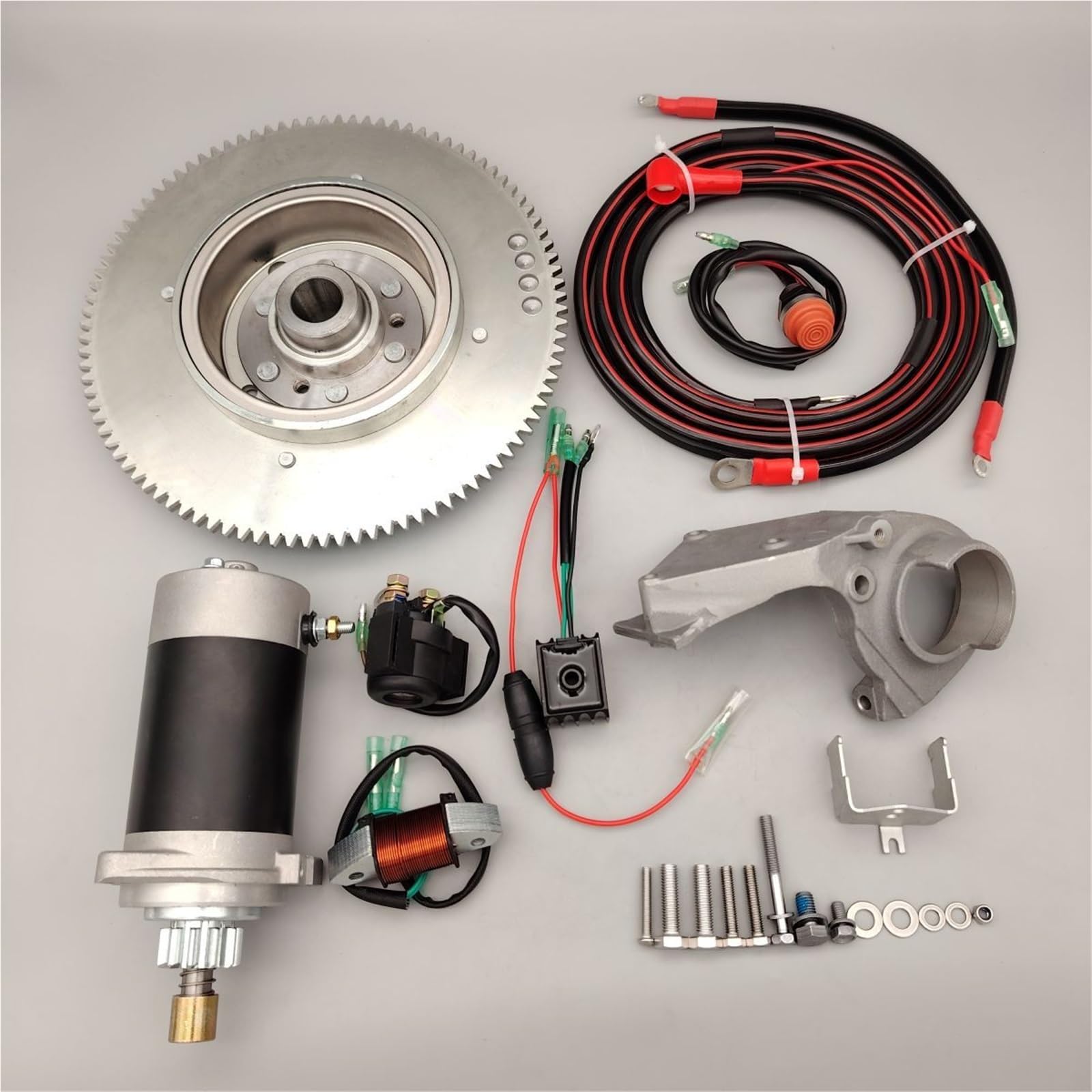 Adecuado for Yamaha Hidea Parsun 2 tiempos 25/30 HP Motor fueraborda Hélice Conversión Kit de arranque eléctrico Kit de arranque eléctrico