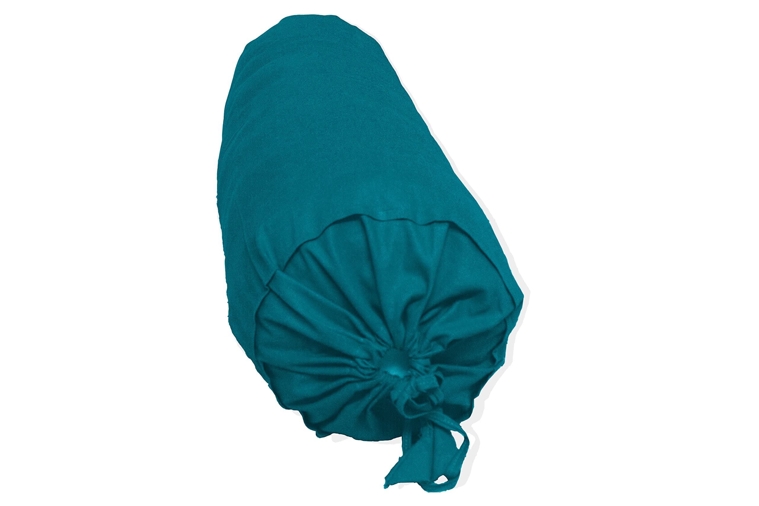 2 Pcs Cervical Neck Roll Pillow Cover with Drawstring closures Round Neck Roll Pillow Case cotton Bolster Pillowcases for Cylindrical Cushion (Teal Blue, 3 x 18 inch (7.5 x 45.5 cm))