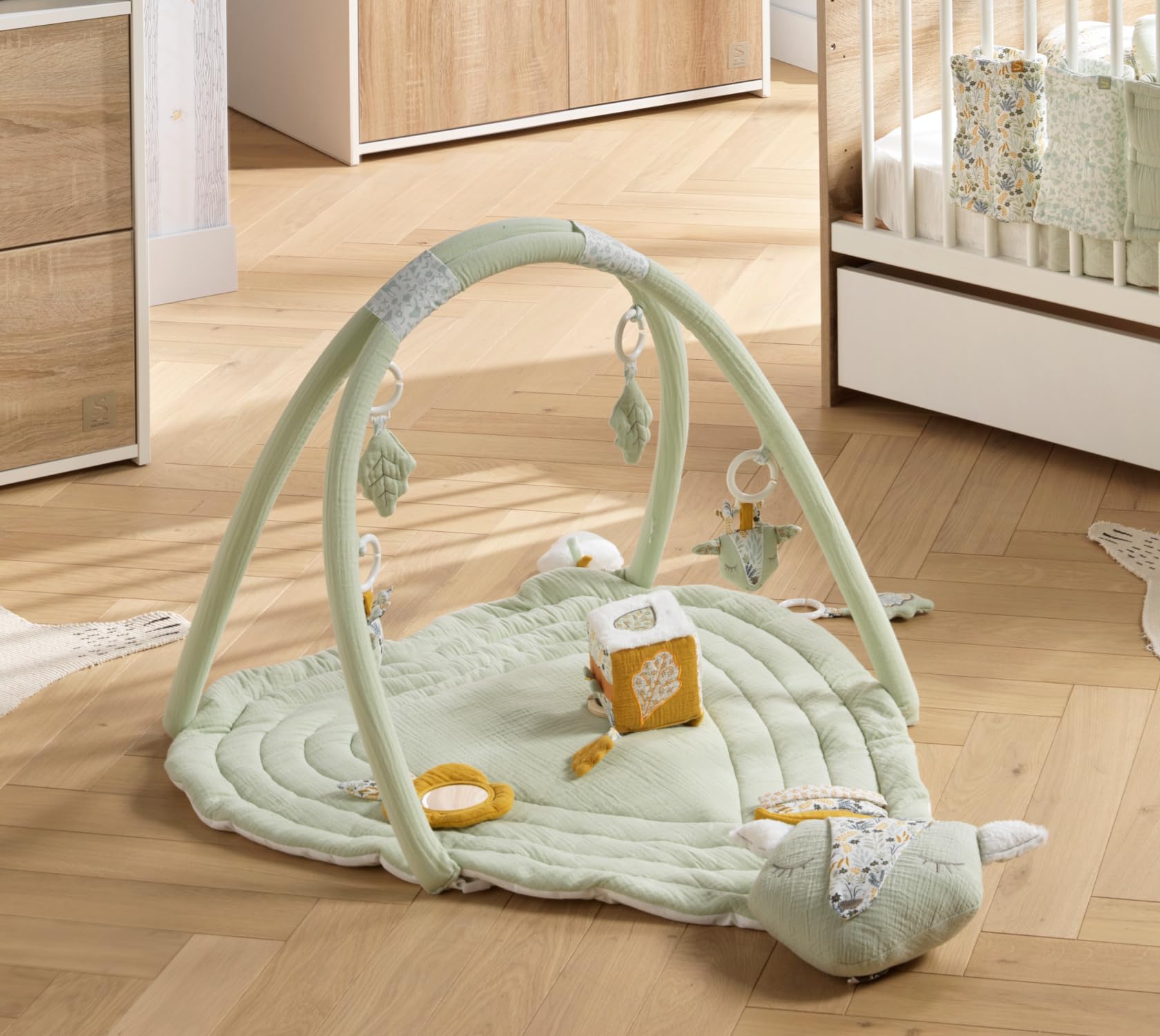 Sauthon Tapis d'éveil bébé | Arche éveil | Promenons-Nous | Tapis avec Housse de Transport | Cadeau Naissance