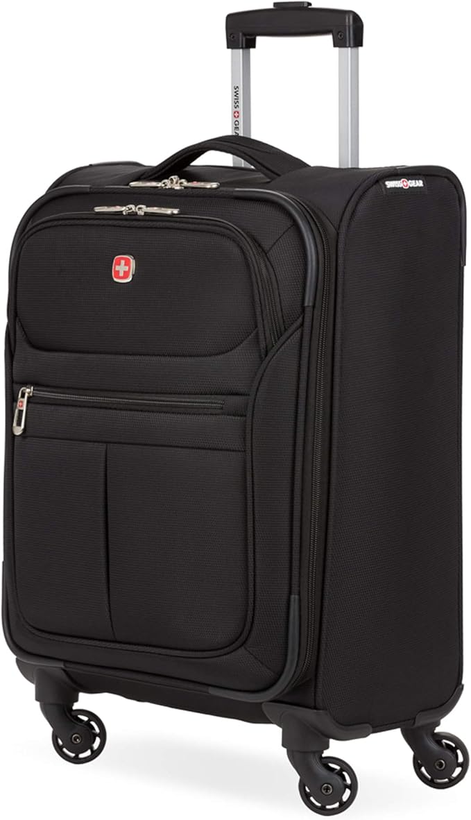 review SwissGear 4010 Softside Luggage with Spinner Wheels, Black, Carry-On 18-Inch