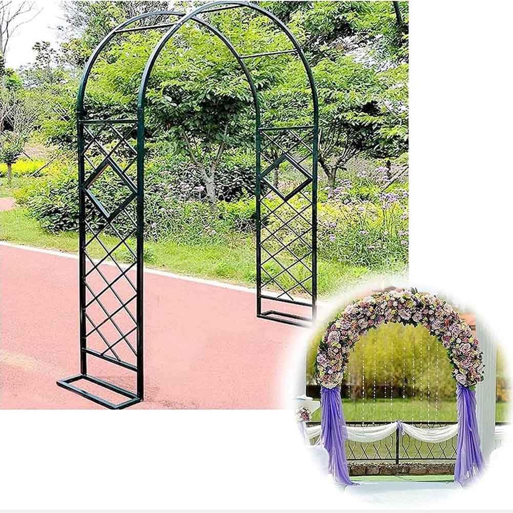 Support plantes grimpantes extérieur grand arceau à rosiers vert