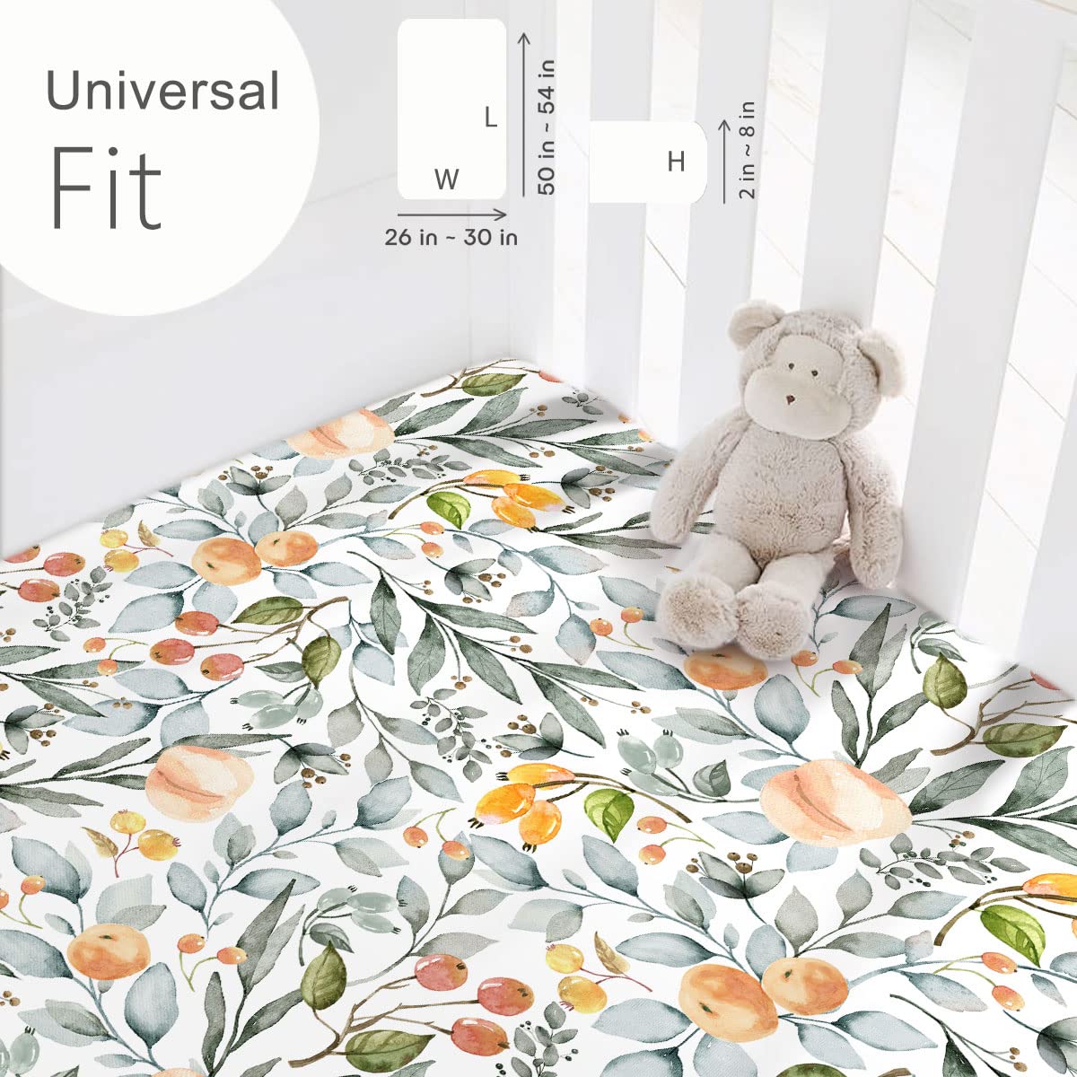 Stretchy Ultra Soft Jersey Knit Fitted Crib Sheets Set 2