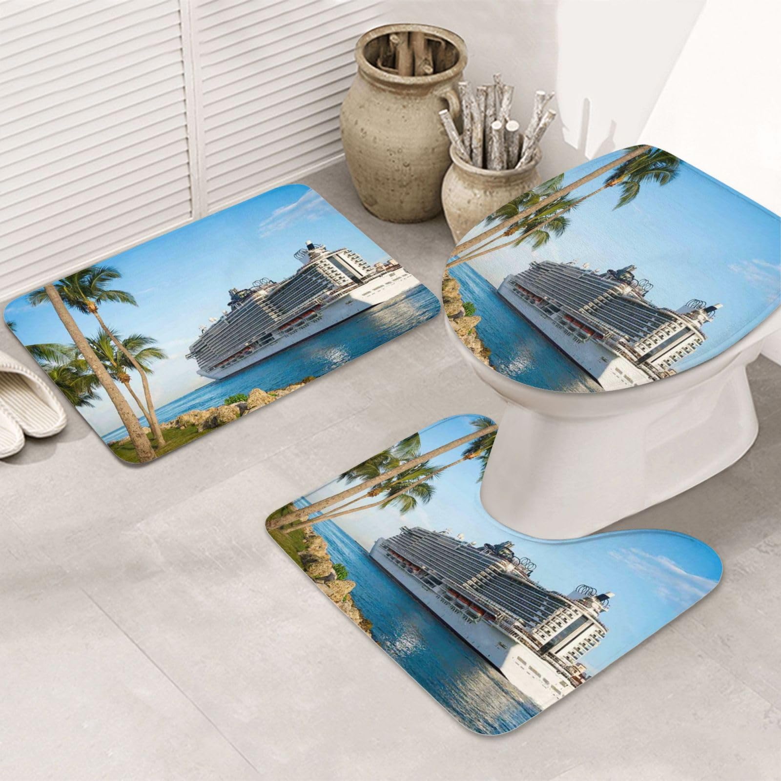 Tapis de bain absorbants BONDIJ pour sortie de baignoire et WC