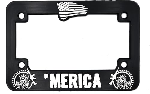 Miniatura 9 de Merica' for America - Marco elevado 3D para placa de matrícula  1 paquete de cubierta para placa de automóvil de Estados Unidos  Soporte universal