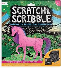 Scratch & Scribble Art Kit: Magical Unicorn - 10 PC Set (Multilingual Edition)