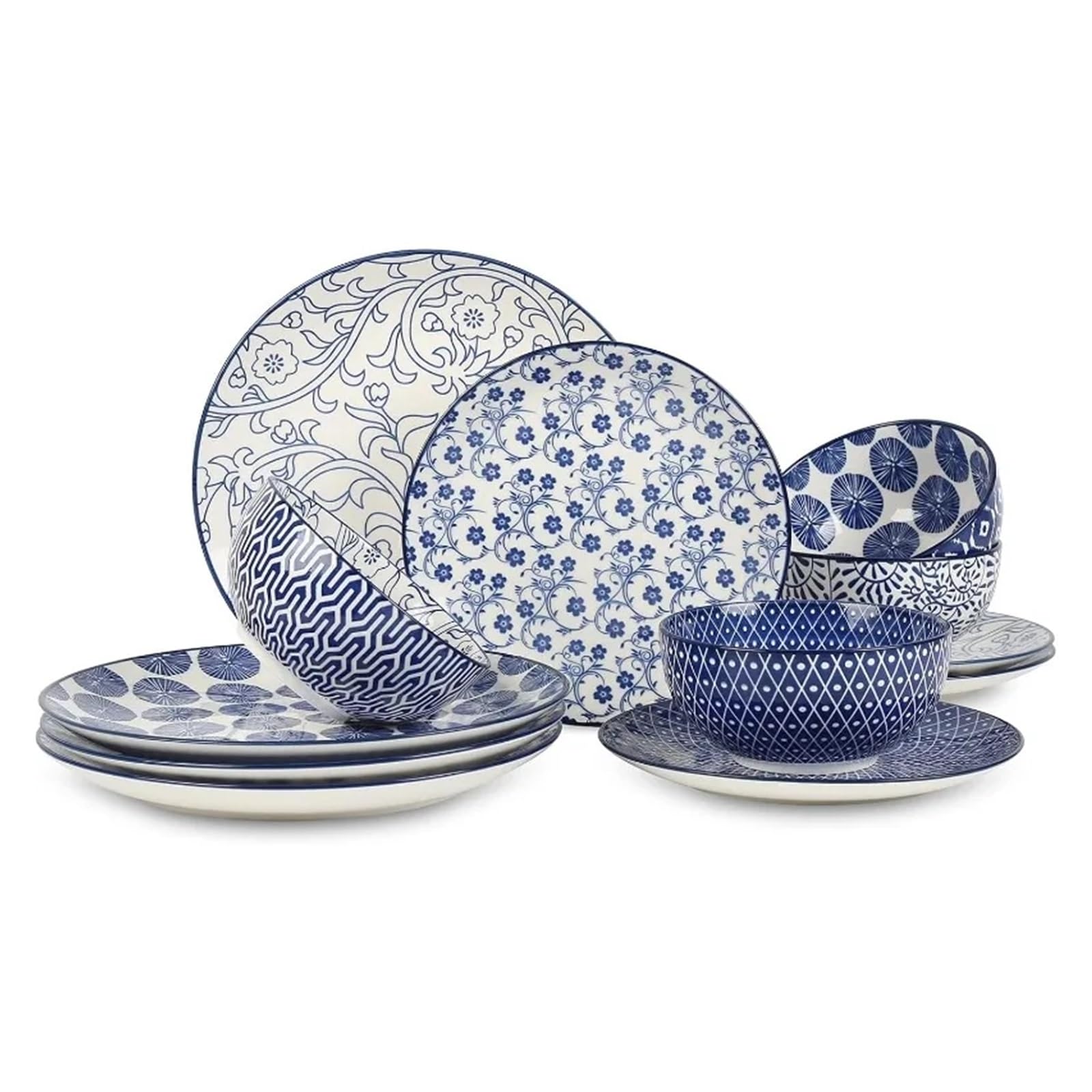 Assiettes et bols en céramique 12 pièces parfaits pour embellir vos dîners en famille