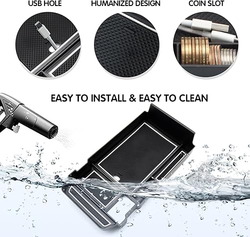 Miniatura 5 de Ruiya Organizador de consola central para CX 30 2020-2024, Mazda CX 30, accesorios CX30, consola central, material ABS, bandeja de consola central