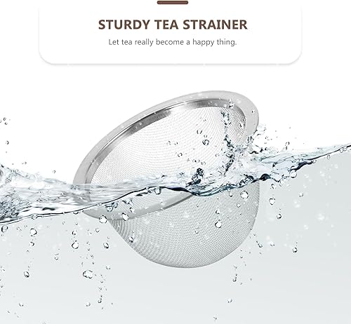 Miniatura 6 de Operitacx Filtro de té de acero inoxidable, infusor de metal, colador de té para tés de hojas sueltas y hierbas, diámetro X altura, accesorio de