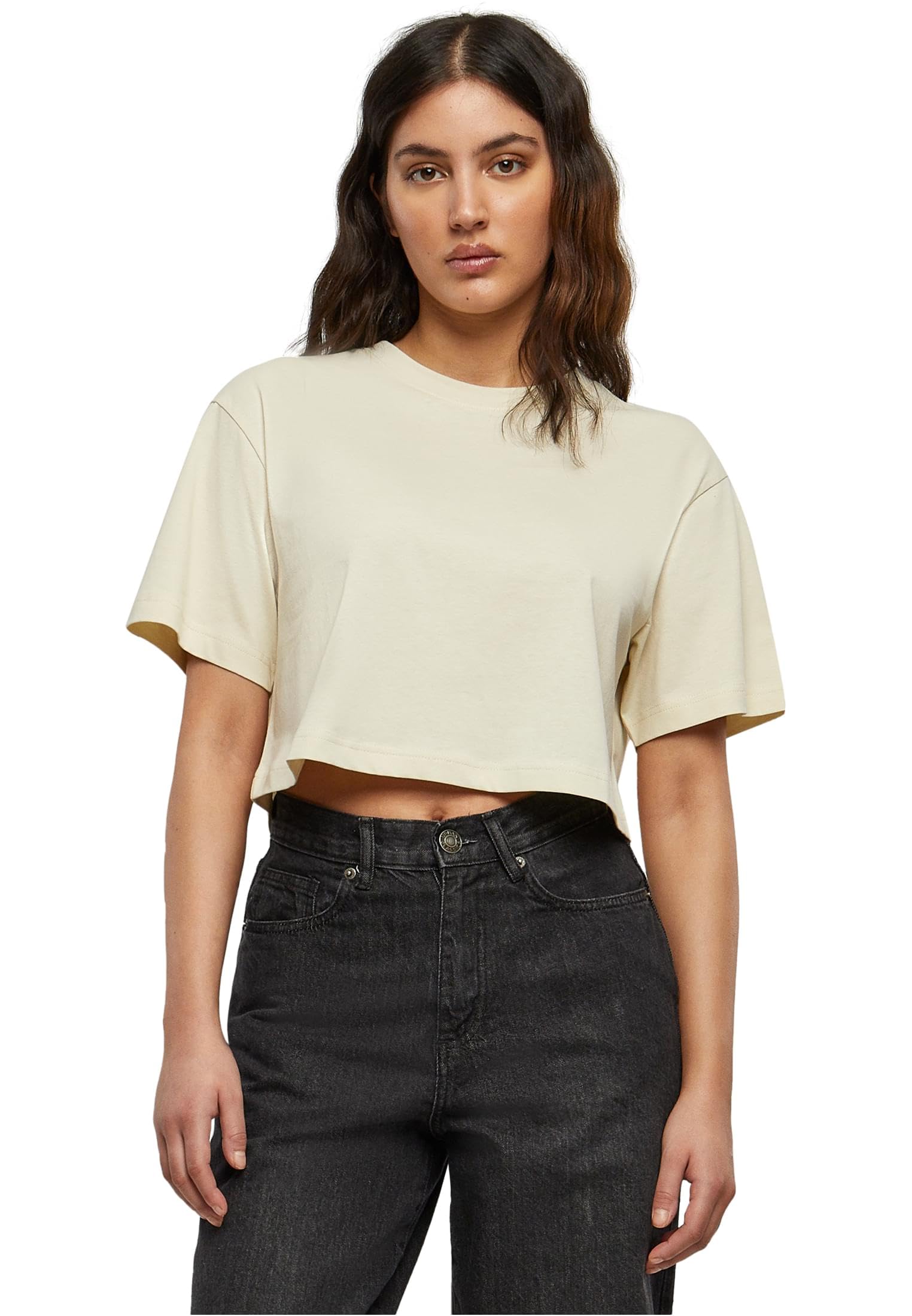Build your Brand Women's T-Shirt, Sand, XXL